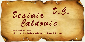 Desimir Ćaldović vizit kartica